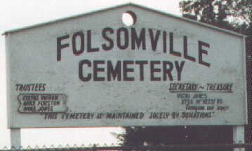 (Folsomville Cemetery Sign)